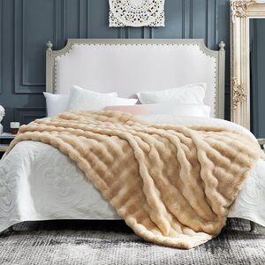 Cozy Bliss Faux Fur Throw Blanket 60X80